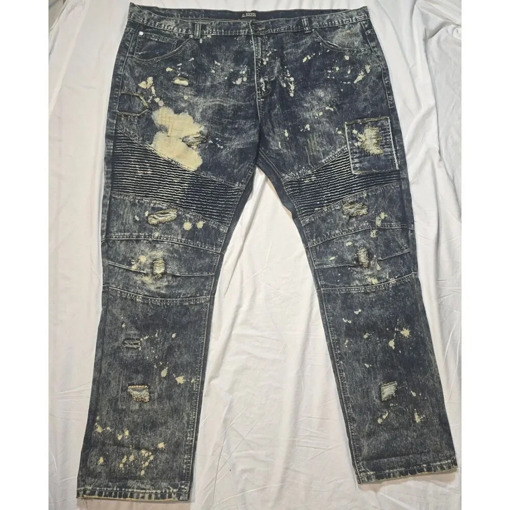 Access Apparel Distressed Designer Size 50x30 Men's Jeans - 45